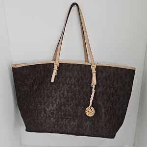 Michael Kors Dark Brown and Tan Tote, Brown